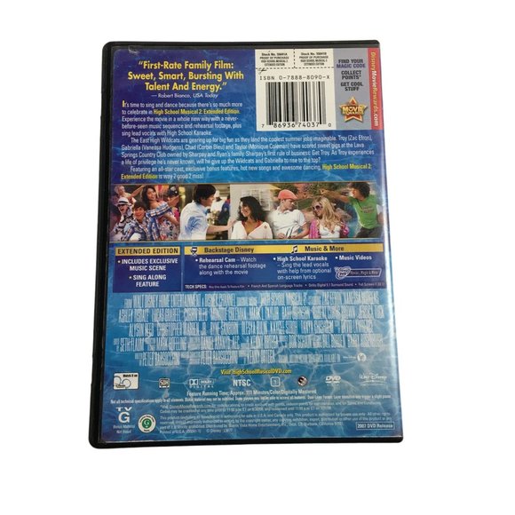 DISNEY CHANNEL'S HIGH SCHOOL MUSICAL 2 DVD EXTENDED EDITION - Picture 2 of 4